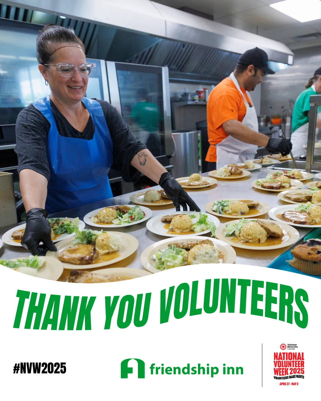 Friendship Inn National Volunteer Week thank-you creative