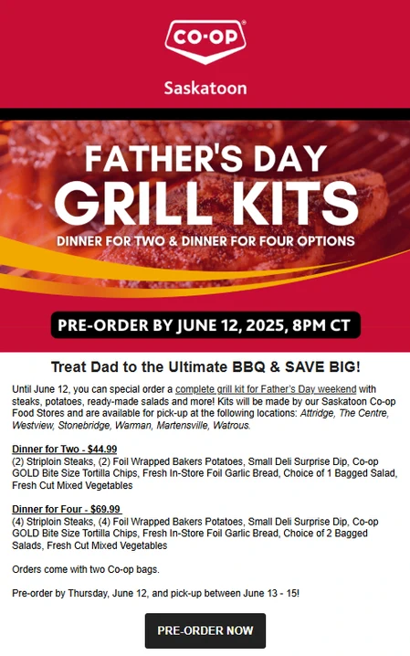 Father’s Day Grill Kits campaign poster