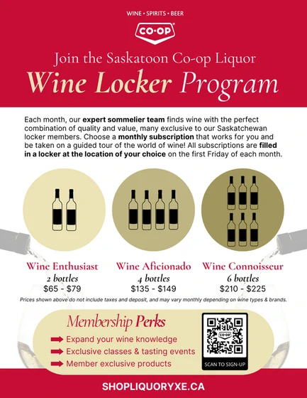 Wine Locker Program flyer