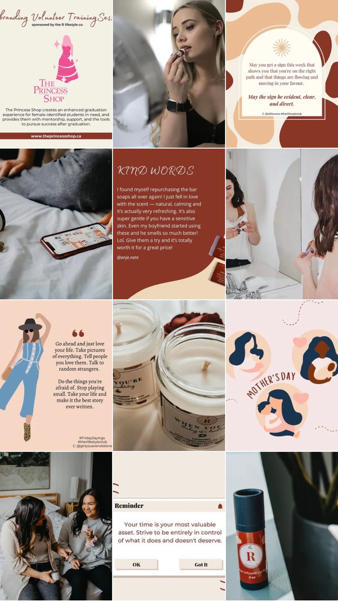 Lifestyle brand social feed