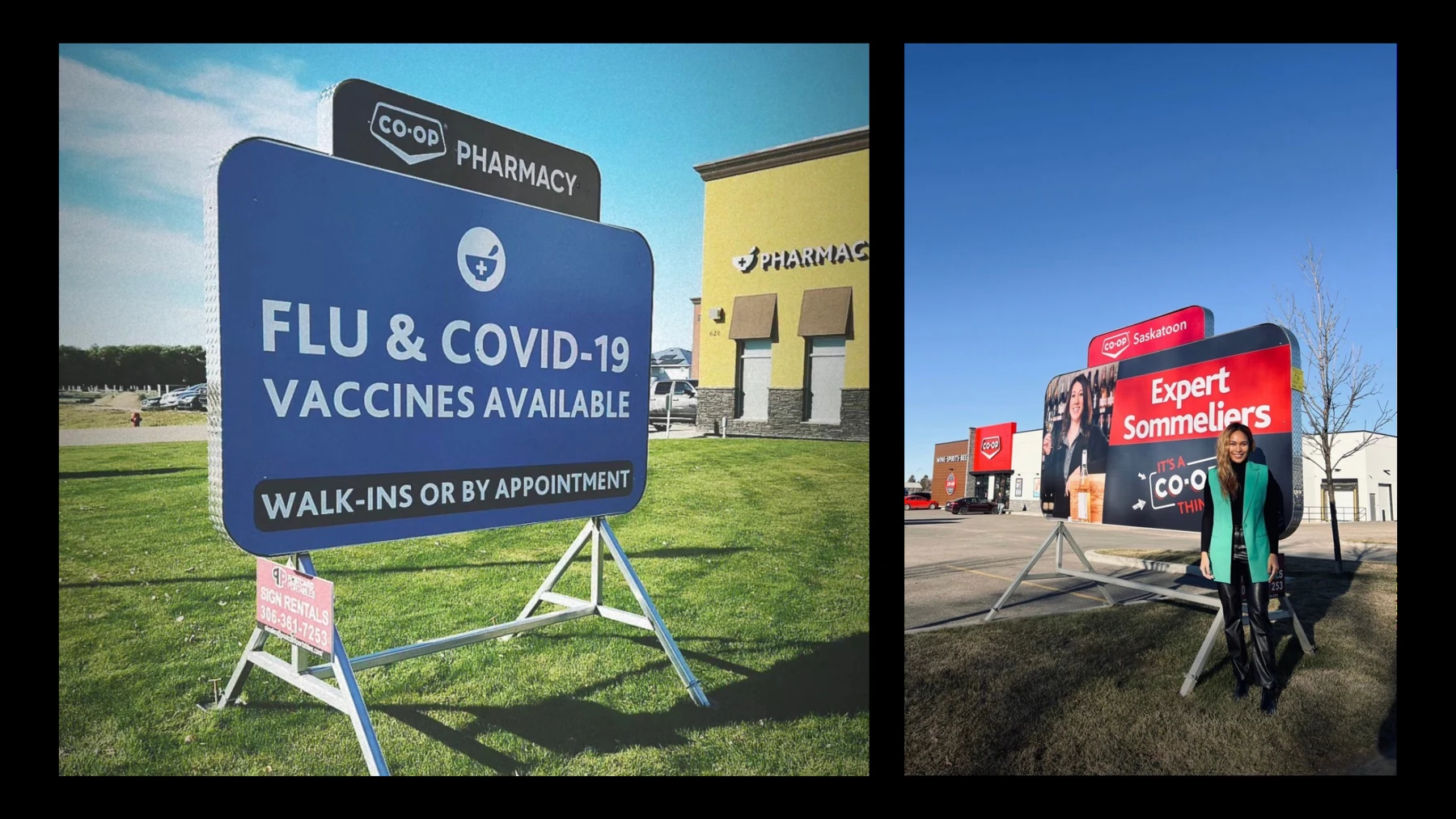 Co-op pharmacy and outdoor advertising