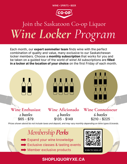 Wine Locker Program flyer